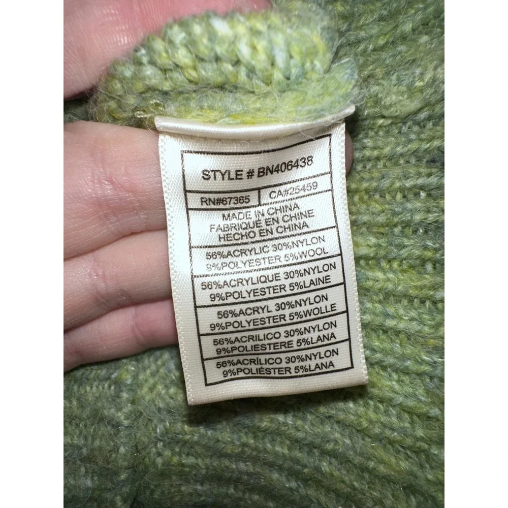 Steve Madden Kiana Light Green Textured Women's Sweater‎ XS